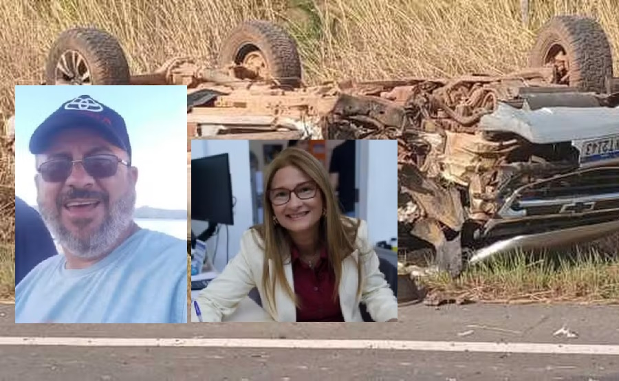 Empresário morre e prefeita fica ferida após batida entre carro e caminhonete