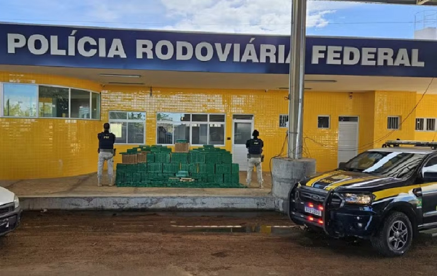 Ação da PRF em Mato Grosso resulta na apreensão de mais de 800 kg de maconha na BR-070